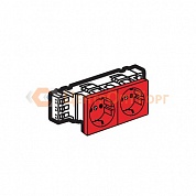 Legrand 77412 Розетка 2х2К+3 Программа Mosaic для установки в кабель-канале автоматические клеммы стандартная красный