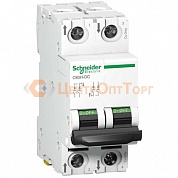 Автоматический выключатель 63А C 500В DC 2 полюса Schneider Electric, серия C60H-DC