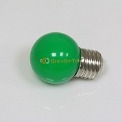 D1027 Лампа для Белт-лайт Е27 d45мм  3W 6LED статика зелёный