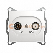 Механизм телевизионной оконечной розетки TV/SAT 1dB Schneider GLOSSA, цвет белый