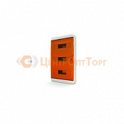 Щит навесной TEKFOR 36 модулей IP41, прозрачная оранжевая дверца