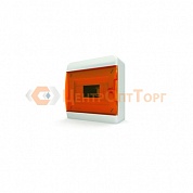 Щит навесной TEKFOR 8 модулей IP41, прозрачная оранжевая дверца