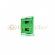 Щит встраиваемый TEKFOR 24 модуля IP41, прозрачная зеленая дверца