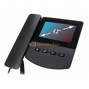 QM-433C_EXEL-B Видеодомофон цветной 4-x проводный, с экраном 4.3’’ TFT LCD (320х240).