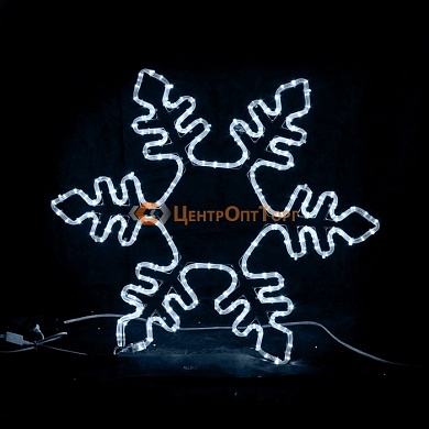 Световая фигура «Снежинка LED», 75*75 см, белая