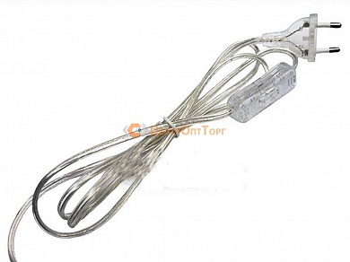 Power cord Сетевой шнур для гирлянды  "Снежинки" 5м