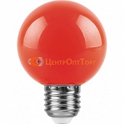 D1027 Лампа для Белт-лайт Е27 d45мм  3W 6LED статика красный