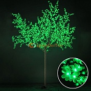 Световое дерево «Сакура», диаметр 2.0 м, высота 2.5 м, 1728 лепестков, зеленое