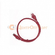 ITK Коммутационный шнур (патч-корд), категория 6 UTP, 2м, красный ИЭК