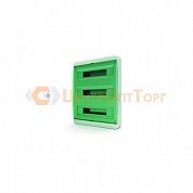 Щит навесной TEKFOR 54 модуля IP41, прозрачная зеленая дверца