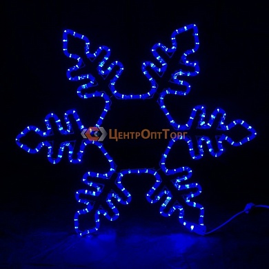 Световая фигура «Снежинка LED», 75*75 см, синяя