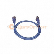 ITK Коммутационный шнур (патч-корд), категория 6 UTP, 0,5м, синий ИЭК