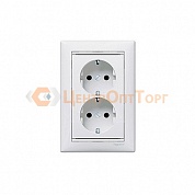 Legrand 774248 Розеточный блок Valena немецкий стандарт 2х2К+3 с защитными шторками укомплектованный 16 А белый