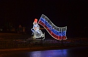 Композиция "Снеговик с флагом" 3х5м