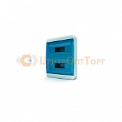 Щит навесной TEKFOR 24 модуля IP41, прозрачная синяя дверца