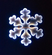 Нвогодний 2D Мотив "Снежинка" из светодиодной ленты SMD и оргстекла LED-LT-SNOW-68CM-220V мощность 24В белый холодный