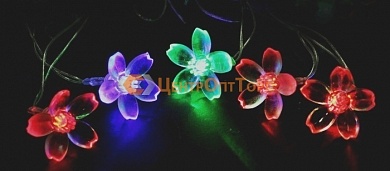 Влагозащищённая Светодиодная Гирлянда "Цветки" LED-XS-100-10M-230V (Цветки)