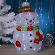 Фигура  "снеговик" 120 LED 3D 50см  с адаптером и сетевым шнуром D6027