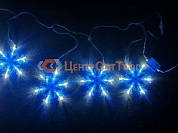 8 снежинок  LED-SNOW-CL(198)-240V-B/W