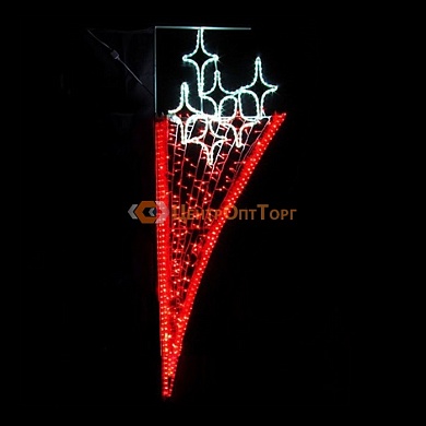 Светодиодная консоль «Звездный мотив», 200* 65 см, красный
