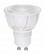 Лампа светодиодная GU10 220В 6Вт 3000K LEDJCDR6WWWGU10FR38DALP01