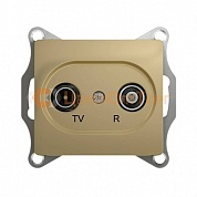 Механизм TV-R проходной розетки 4dB Schneider GLOSSA, цвет титан