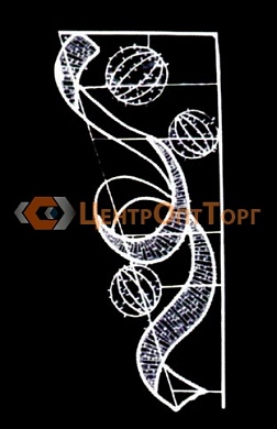 Консоль подвесная, 3 Белых Шара GRP-437  MOTIF