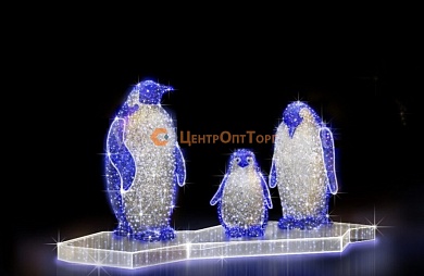 Композиция "Пингвины", 3 элемента 1,1-2х0,9х1м.