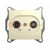 Механизм TV-R проходной розетки 4dB Schneider GLOSSA, цвет бежевый