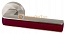 Ручка раздельная Armadillo (Армадилло) CUBE URB3  SN/Bordo-18 Матовый никель/бордовый
