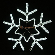Нвогодний 2D Мотив "Снежинка" из светодиодного дюралайта, без динамики, размер 30 LED-XM(FR)-CK-012-240V-W-30"-W белый