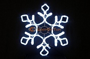 2D Мотив "Снежинка" из светодиодного дюралайта, со светодинамикой флэш, размер 24  LED-XM(FR)-СK016-240V-24" белый