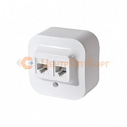 Legrand 782228 Розетка двойная 2x RJ 45 категория 5e UTP Quteo IP 20 белый