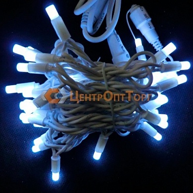 Влагозащищенная светодиодная гирлянда  LED-PL-М5-4"-W-100-240V-18-WW/W