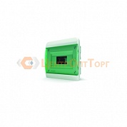 Щит встраиваемый TEKFOR 8 модулей IP41, прозрачная зеленая дверца