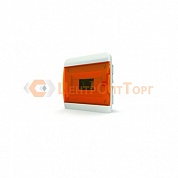Щит встраиваемый TEKFOR 8 модулей IP41, прозрачная оранжевая дверца