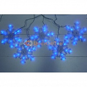 Гирлянда светодинамическая  "Снежинки" LED-SNOW-FZ(198)-16х6М-24V бело-синий