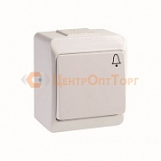 ВСк20-1-0-ГБ Выключатель кнопочный для открытой установки IP44 серия  "ГЕРМЕС" (цвет клавиши: белый) ИЭК