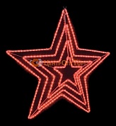 Звезда из гибкого неона красная 83 см. SN(C)-2D-HE00407-R