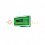 Щит навесной TEKFOR 18 модулей IP65, прозрачная зеленая дверца