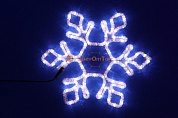 Нвогодний 2D Мотив "Снежинка" из светодиодного дюралайта, без динамики LED-LT-SNOW-120CM-220V белый