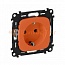 Legrand 754981 Розетка 2К+З с защитными шторками Valena Allure оранжевый